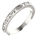 Continuum Sterling Silver Vintage-Inspired Matching Band - Siddiqui Jewelers