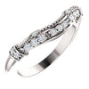 Platinum 1/6 CTW Diamond Vintage-Inspired Matching Band - Siddiqui Jewelers