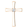 14K Rose 1/5 CTW Diamond Cross Pendant - Siddiqui Jewelers