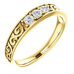 14K Yellow 1/3 CTW Diamond Men's Ring - Siddiqui Jewelers