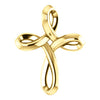 14K Yellow 13.35x10.42 mm Youth Cross Pendant - Siddiqui Jewelers