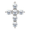 14K White 8.7x6.6 mm 1/6 CTW Diamond Cross Pendant - Siddiqui Jewelers