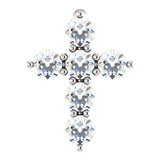 14K White 8.7x6.6 mm 1/6 CTW Diamond Cross Pendant - Siddiqui Jewelers