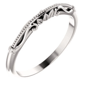 14K White Sculptural-Inspired Band - Siddiqui Jewelers
