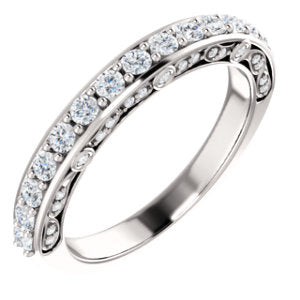 Platinum 1/2 CTW Diamond Band - Siddiqui Jewelers