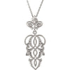 Sterling Silver Fleur-de-lis 18" Necklace - Siddiqui Jewelers