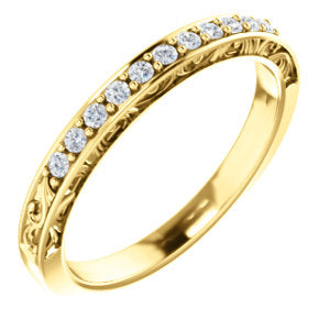 14K Yellow 1/6 CTW Diamond Matching Band - Siddiqui Jewelers