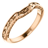 14K Rose Sculptural-Inspired Matching Band - Siddiqui Jewelers
