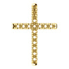 14K Yellow 21.8x15.7 mm French-Set Cross Pendant Mounting - Siddiqui Jewelers