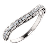 Platinum 1/8 CTW Diamond Band - Siddiqui Jewelers