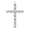 14K White 14.6x10.5 mm 1/4 CTW Diamond Cross Pendant - Siddiqui Jewelers