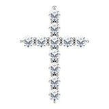 14K White 14.6x10.5 mm 1/4 CTW Diamond Cross Pendant - Siddiqui Jewelers