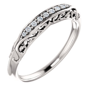 Platinum .07 CTW Diamond Matching Band - Siddiqui Jewelers