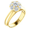 18K Yellow 1 1/5 CTW Diamond Cluster Engagement Ring - Siddiqui Jewelers
