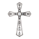 14K White .025 CTW Diamond Cross Pendant - Siddiqui Jewelers