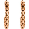 14K Rose 19.5x2.7 mm Pierced Style J-Hoop Earrings - Siddiqui Jewelers