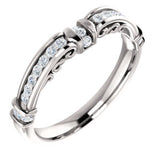 14K White 1/3 CTW Diamond Band - Siddiqui Jewelers