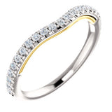 14K White & Yellow 1/4 CTW Diamond Matching Band - Siddiqui Jewelers
