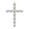 14K Yellow 14.6x10.5 mm 1/4 CTW Diamond Cross Pendant - Siddiqui Jewelers