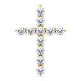 14K Yellow 14.6x10.5 mm 1/4 CTW Diamond Cross Pendant - Siddiqui Jewelers