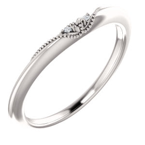 Platinum .01 CTW Diamond Matching Band - Siddiqui Jewelers