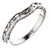 Platinum Sculptural-Inspired Matching Band - Siddiqui Jewelers