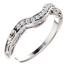 14K White 1/6 CTW Diamond Vintage-Inspired Band - Siddiqui Jewelers