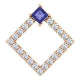 14K Rose Tanzanite & 3/8 CTW Diamond Pendant - Siddiqui Jewelers