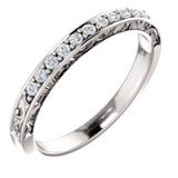 14K White 1/6 CTW Diamond Matching Band - Siddiqui Jewelers