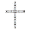 14K White 1/2 CTW Diamond French-Set Cross Pendant - Siddiqui Jewelers