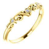 14K Yellow .03 CTW Diamond Matching Band - Siddiqui Jewelers