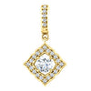 14K Yellow 1/3 CTW Diamond Halo-Style Clover Pendant - Siddiqui Jewelers