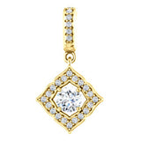 14K Yellow 1/3 CTW Diamond Halo-Style Clover Pendant - Siddiqui Jewelers