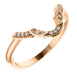 14K Rose .025 CTW Diamond Matching Band - Siddiqui Jewelers