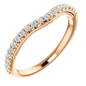 14K Rose 1/4 CTW Diamond Matching Band - Siddiqui Jewelers