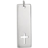 14K White Pierced Cross Pendant - Siddiqui Jewelers