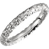 18K White 2.9 mm Sculptural-Inspired Band Size 7 - Siddiqui Jewelers