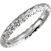 14K White 2.9 mm Sculptural-Inspired Band Size 5.5 - Siddiqui Jewelers