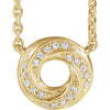 14K Yellow .06 CTW Diamond Geometric 18" Necklace - Siddiqui Jewelers