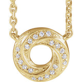 14K Yellow .06 CTW Diamond Geometric 18" Necklace - Siddiqui Jewelers