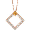 14K Rose Citrine & 3/8 CTW Diamond 16-18" Necklace - Siddiqui Jewelers