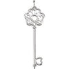 Sterling Silver 47.5x14.5 mm Mother's Key® Pendant - Siddiqui Jewelers