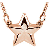 14K Rose Star 18" Necklace - Siddiqui Jewelers