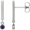 14K White Amethyst Dangle Earrings - Siddiqui Jewelers