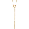 14K Yellow Circle and Bar "Y" 18" Necklace - Siddiqui Jewelers