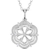 Sterling Silver .08 CTW Diamond 18" Necklace - Siddiqui Jewelers