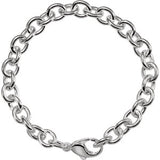 Sterling Silver Cable Link 8.5" Bracelet - Siddiqui Jewelers