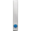 Sterling Silver Chatham® Lab-Created Blue Sapphire Family Engravable Bar Slide Pendant - Siddiqui Jewelers