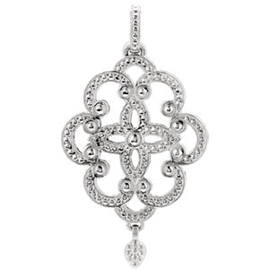 Sterling Silver Granulated Pendant - Siddiqui Jewelers