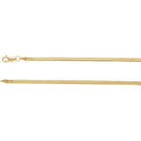 14K Yellow 3 mm Flexible Herringbone Chain 7" Chain - Siddiqui Jewelers